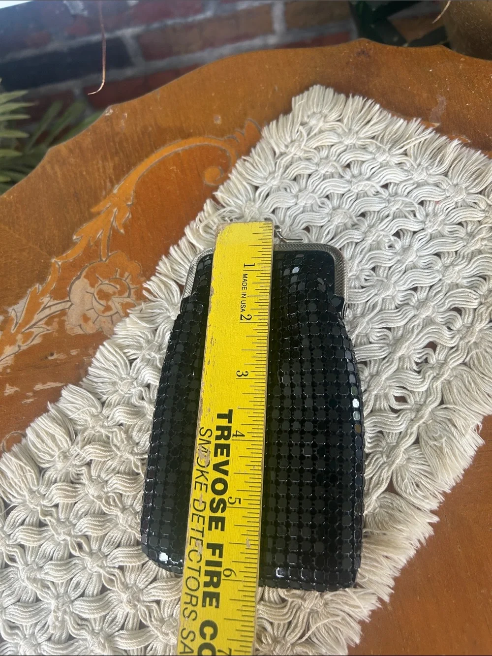 Vintage Black Metal Mesh Eyeglasses Pouch